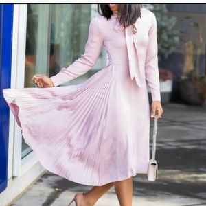 H&M satin pink midi dress